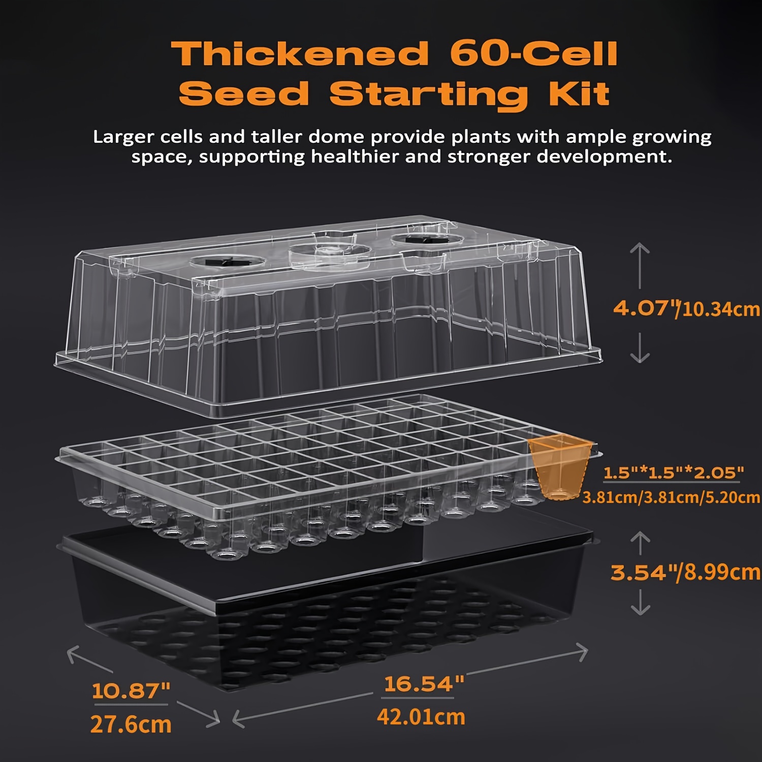 60-Cell Self-Watering Seedling - Humidity Dome Kit review and price
