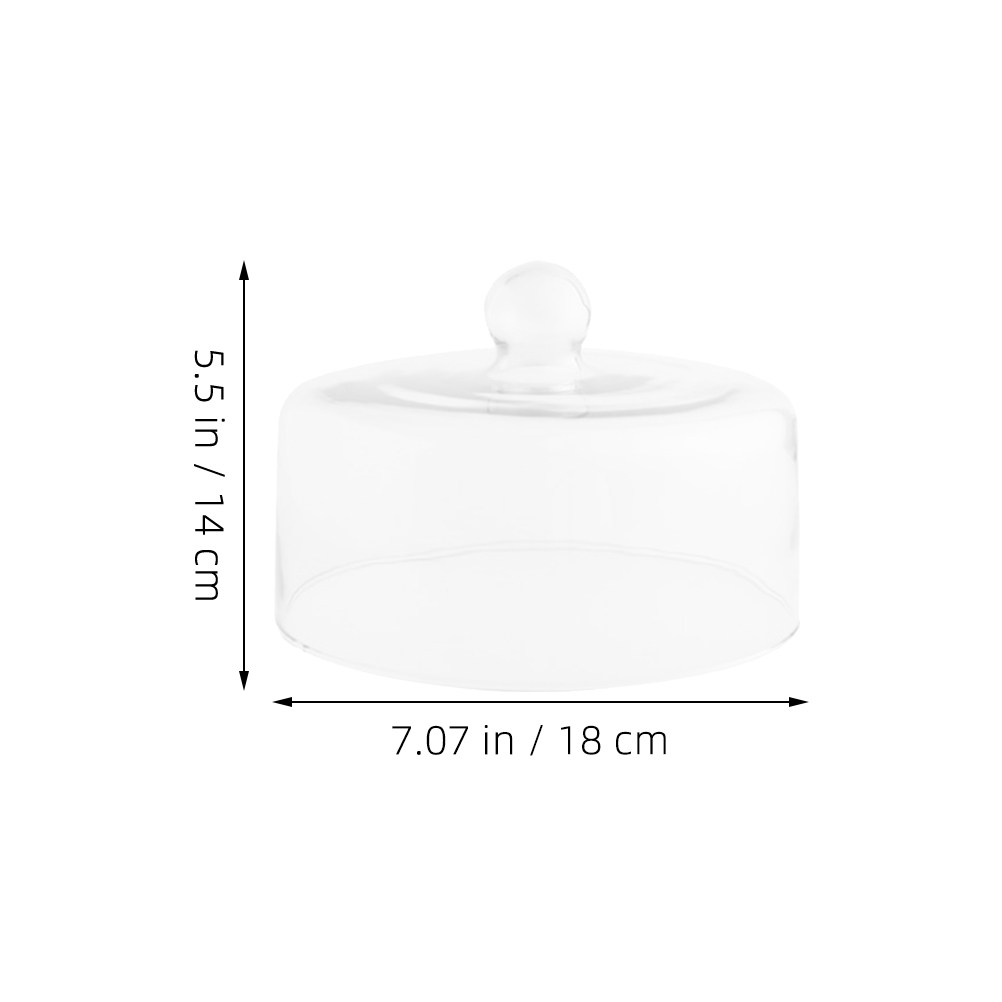 18Cm Transparent Glass Food Co - Plastic Dome Clear review and price
