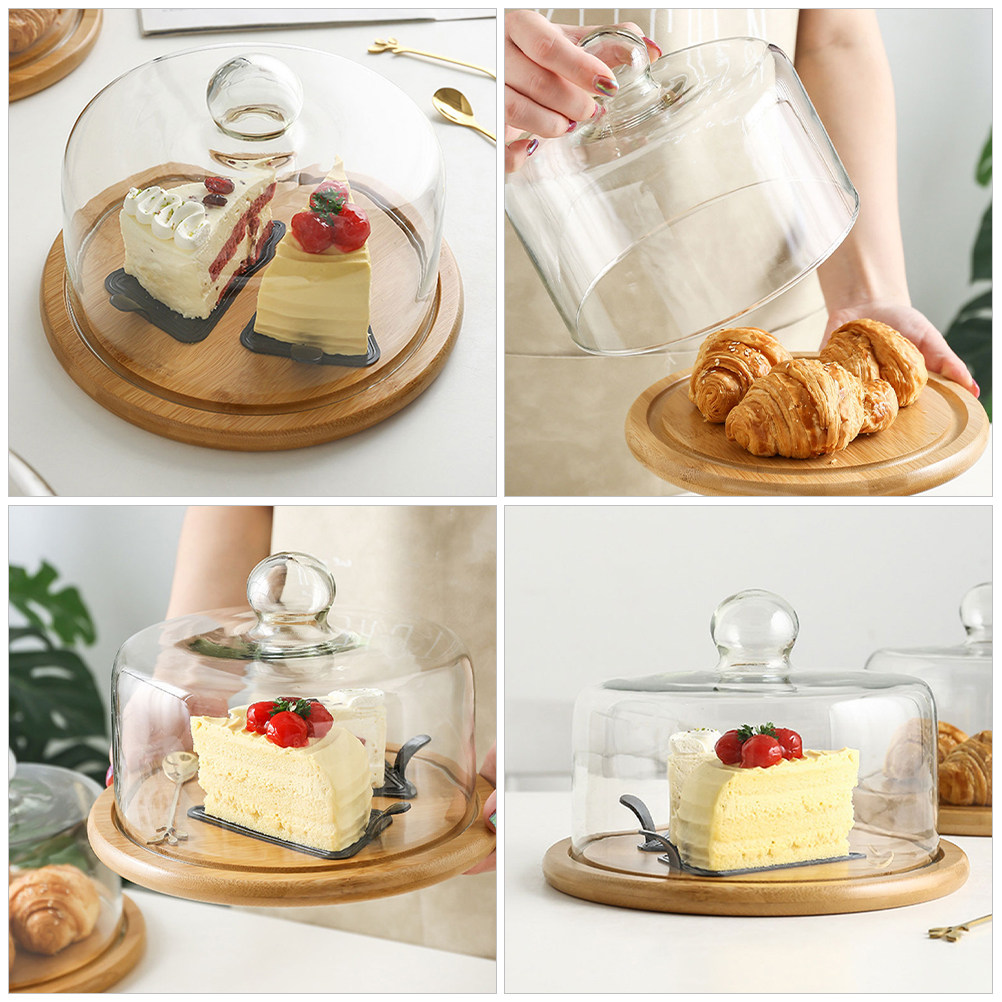 18Cm Transparent Glass Food Co - Plastic Dome Clear review and price