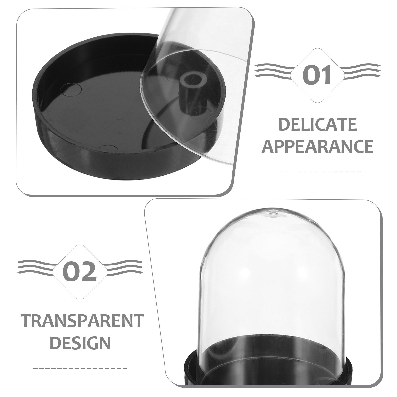 4Pcs Clear Micro Landscape Dom - Plastic Dome Clear review and price
